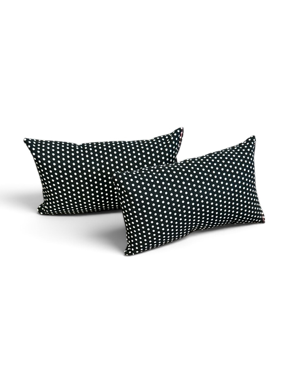 Purse Pillow size XSM Black and White Polka Dot Hand Crafted.